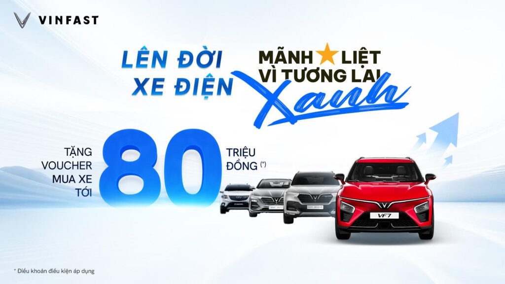 VinFast tặng voucher lên tới 80 triệu đồng để khách cũ chuyển đổi sang xe điện